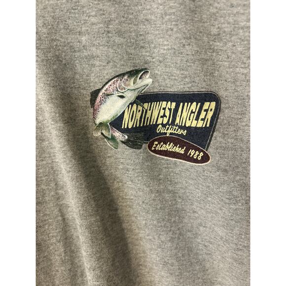 Vintage Northwest Angler Outfitters Bainbridge Island Fly Fishing Tshirt Gray L - Picture 4 of 4
